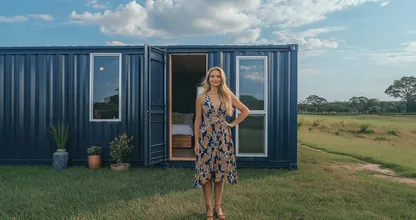 Junge Frau wird gezwungen, in einem Container zu leben - aber warten Sie, bis Sie das Innere sehen!