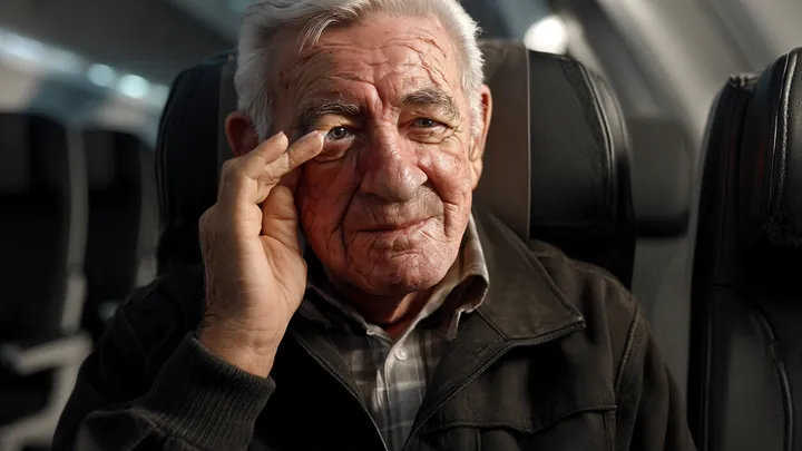 Mãe permite que um veterano ocupe seu assento no avião - fica pálida quando percebe quem ele é..