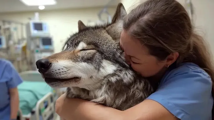 Un loup fait irruption dans un hôpital – Une infirmière en larmes en voyant ce qu'il porte dans sa bouche