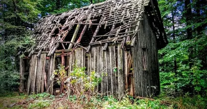 Un homme transforme un hangar abandonné en une magnifique cabane en rondins