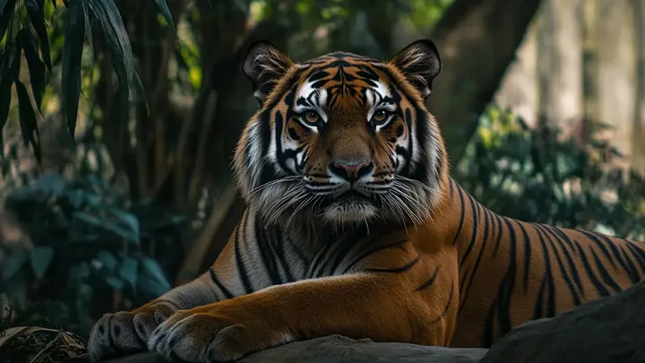 Un tigre se niega a moverse durante días - Los cuidadores no podían creerlo cuando descubrieron el motivo