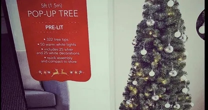 Oeps... Deze vrouw kocht een kant-en-klare kerstboom, maar was is niet helemaal wat ze ervan verwachtte!