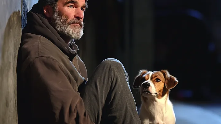 Obdachloser Mann und sein Hund hören einen Schrei - was dann passiert, verändert sein Leben für immer!