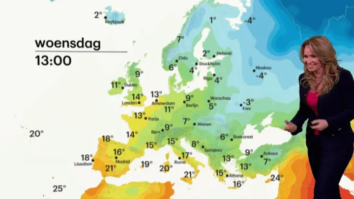 Het weerbericht met Helga van Leur gaat he-le-maal mis! Dit MOET je zien!