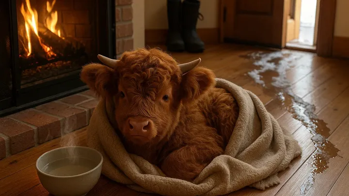 Frozen Calf Found at Doorstep — Family Follows Her Into the Woods and Finds the Unthinkable