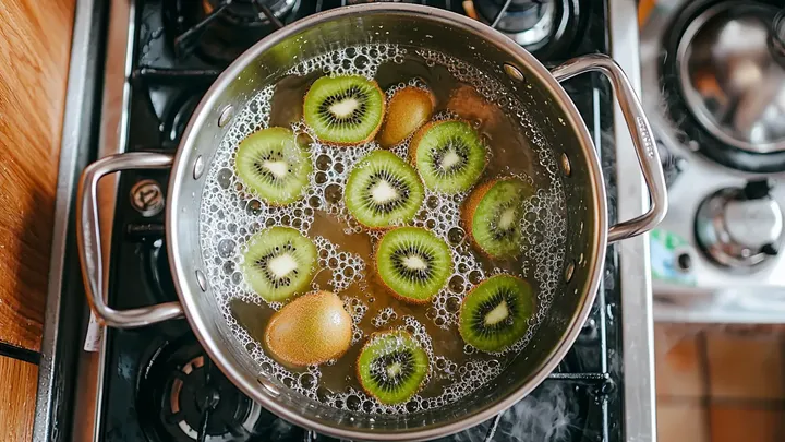 キウイを茹でてこの水を一晩飲む： 朝の結果はあなたを驚かせるでしょう！