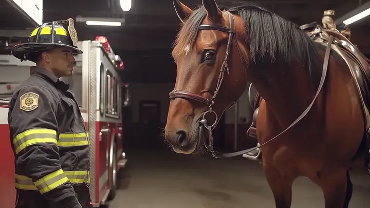 Horse Charges Into Fire Station – What It Leaves Behind Stuns Firefighter!