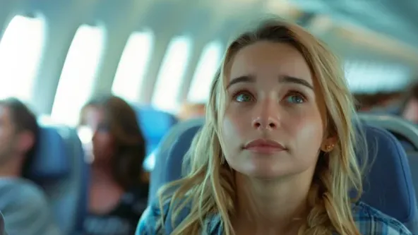 Una joven no para de hacer señales con la mano en un avión; cuando la azafata se da cuenta, alerta a las autoridades