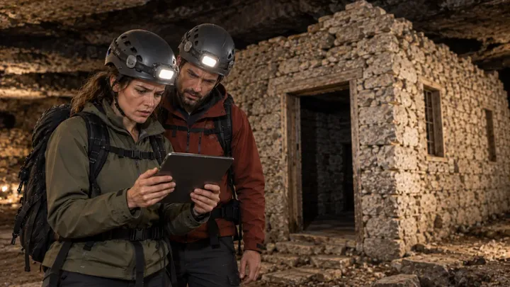 Höhlenforscher entdecken tief im Inneren einer Höhle ein Haus – dann hören sie etwas darin