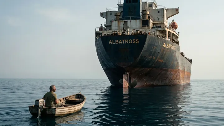 My Fishing Boat’s Engine Died Right in Front of a Drifting 500-Foot Ghost Ship, Then This Happened… 