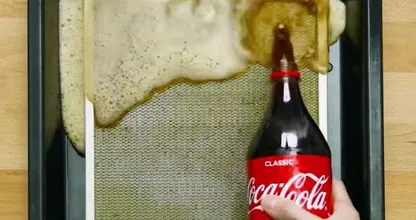 This is why you should clean the filter of your extractor hood using coke