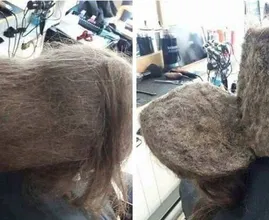 Hairdresser makes shocking discovery after girl refuses to comb her hair