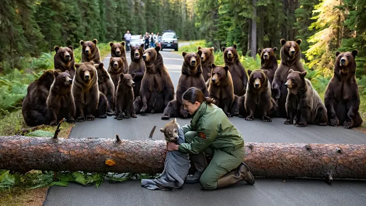 Bears Block Yellowstone Road – The Reason Why Leaves Drivers Frozen