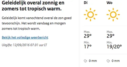 Vandaag wordt het de warmste 12 september OOIT! Duimen omhoog voor de zomer!