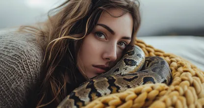 Frau dachte, sie könne jede Nacht sicher mit ihrer Python schlafen, bis der Tierarzt ihr die verblüffende Wahrheit zeigte