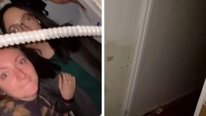 Toen deze vrouw haar badkamerspiegel van de wand haalde, onthulde ze een duister geheim