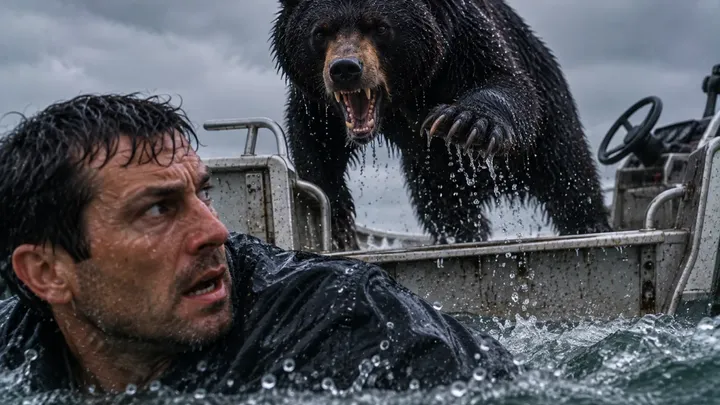 Un uomo vede un orso che fatica a restare a galla nell’oceano… Quello che fa dopo è incredibile