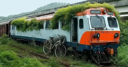 Une jeune femme vit dans une vieille locomotive - mais attendez de voir l'intérieur !