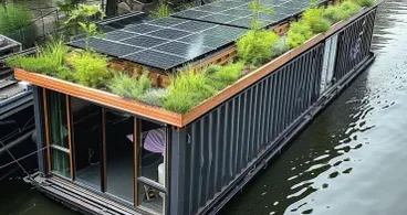 Unglaublich! Wie ein niederländisches Duo einen alten Frachtcontainer in ein schwimmendes Wunderland verwandelte