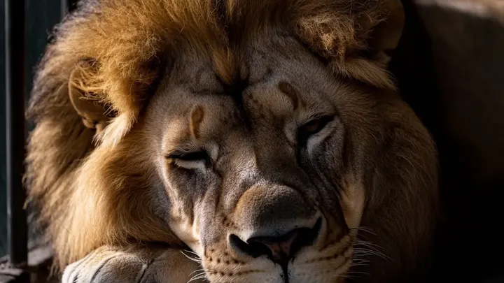 Löwe weigert sich tagelang, sich zu bewegen - Tierarzt kann es nicht fassen, als er den Grund entdeckt
