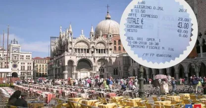 Tourist in Italien ist sprachlos: “habe 43 Euro für 2 Tassen Kaffee und 2 kleine Wasser gezahlt!"