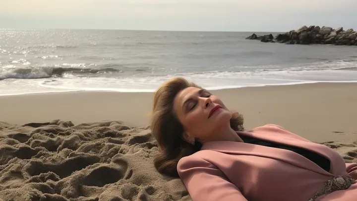 해변에서 다이아몬드 반지를 발견 한 여자-보석상이 그것을보고 창백 해집니다.
