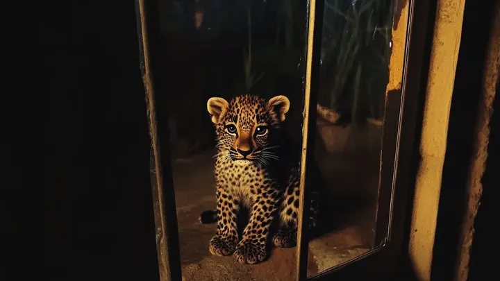 Orphan Leopard Knocked on Her Door Every Dawn. One Day She Finally Let Him In