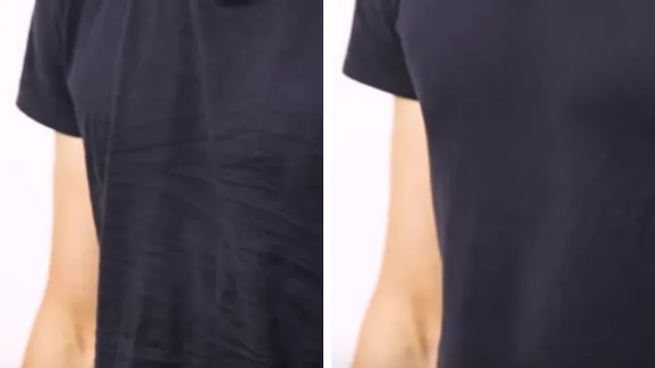 Strijk je shirt glad binnen 1 minuut zonder strijkijzer