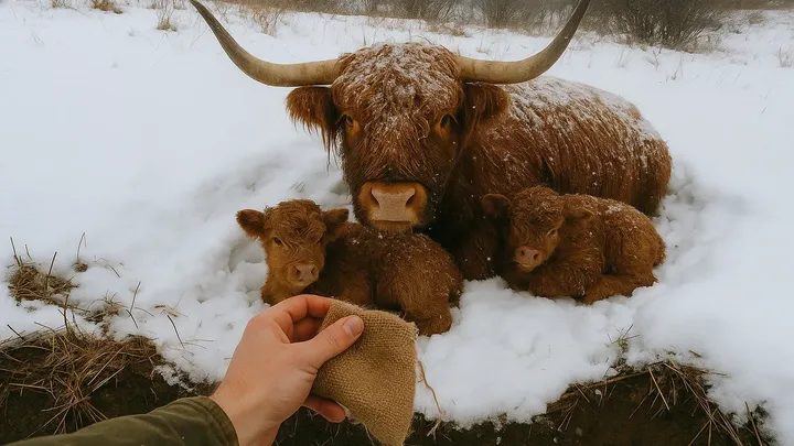 Frozen Calf Found at Doorstep — Family Follows Her Into the Woods and Finds the Unthinkable