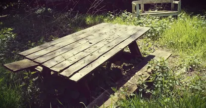 Zo haal je in een paar stappen die vieze groene schimmels van je houten tuinmeubels! Geweldig resultaat!