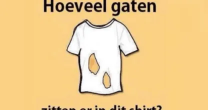 DIT is de oplossing van de 'hoeveel gaten zitten er in dit t-shirt?'-vraag! Had jij het goede antwoord?