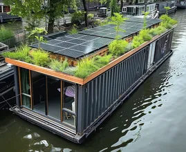Incroyable ! Comment un duo hollandais a transformé un vieux conteneur d'expédition en un pays des merveilles flottant