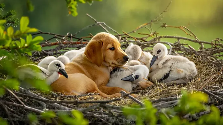 Stork Snatches Puppy from Garden – What the Neighbors Discover Will Blow Your Mind!