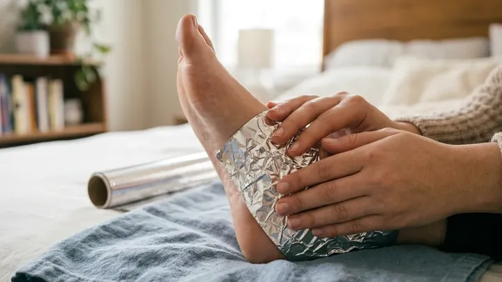 ¡Esto le pasa a tu cuerpo cuando te envuelves los pies en papel de aluminio!