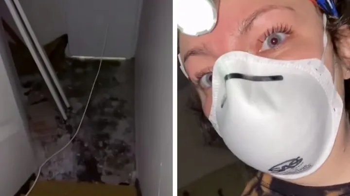 Toen deze vrouw haar badkamerspiegel van de wand haalde, onthulde ze een duister geheim