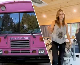 Diese Frau lebt in einem umgebauten Schulbus – die Innenausstattung des Busses wird Sie umhauen!