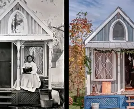 Diese Frau lebt in einem winzigen Haus von 1873 - Warten Sie, bis Sie es von innen sehen!