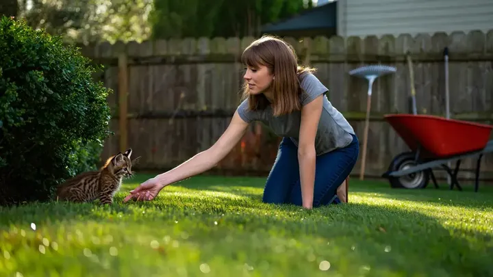裏庭で発見された子猫が、実は全く別のものだった