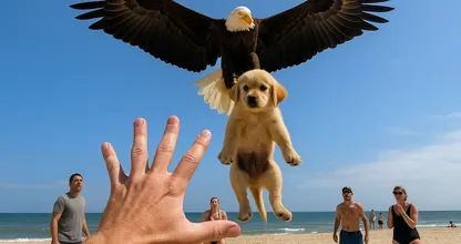 Eagle Snatches Puppy During Beach Walk — What Happens Next Leaves Onlookers Stunned