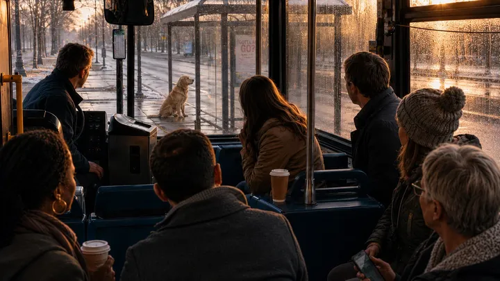 Cão espera no ponto de ônibus todos os dias - Motorista de ônibus finalmente descobre o motivo comovente