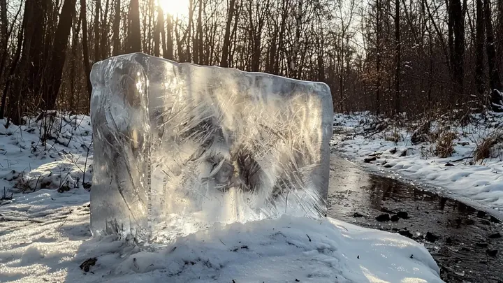 Un contadino andò nel bosco a cercare legna da ardere, ma trovò qualcosa di agghiacciante racchiuso nel ghiaccio.