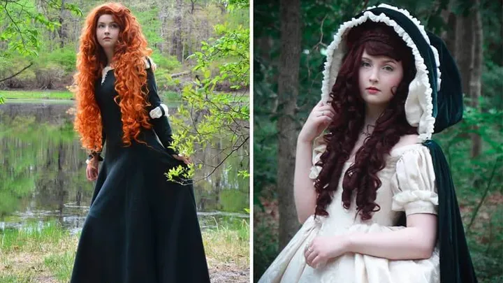 Een getalenteerd meisje van 18 naait de mooiste jurken... alsof ze rechtstreeks uit een Disney film komen!