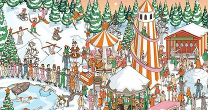 Can YOU spot Santa in this festive picture? We had to look a couple of times...