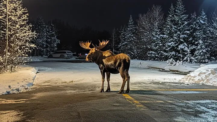 Moose Breaks Into Hospital—Nurse Brought to Tears by What She Sees on its Antlers.