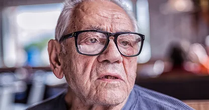 Worker learns his lesson when he finds out who the old man he has been pestering really is 