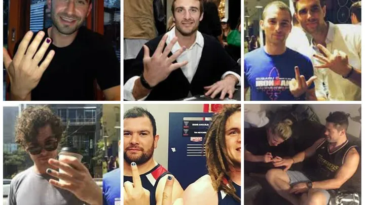 DIT is waarom duizenden mannen op de wereld in oktober één van hun nagels lakken! Stuk voor stuk toppers!