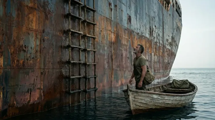 My Fishing Boat’s Engine Died Right in Front of a Drifting 500-Foot Ghost Ship, Then This Happened… 