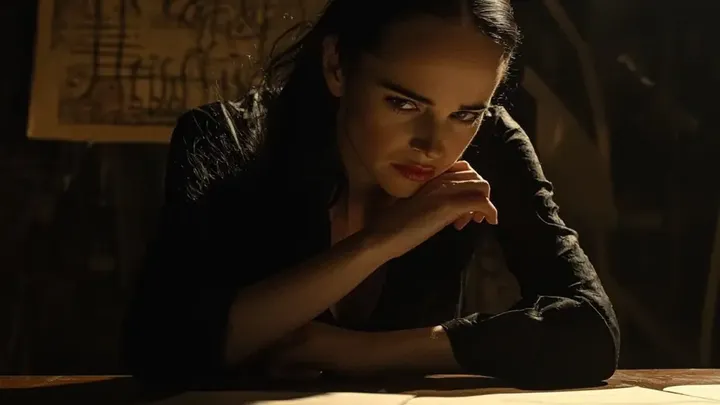 Frau nimmt leise ihre Operation auf. Als sie das Gespräch der Ärzte hört, wird sie blass.