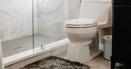 Você deve se livrar do tapete de banho ao lado do banheiro?