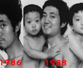 Papà e figlio fanno la stessa foto ogni anno per 27 anni e l'ultima è particolarmente commovente